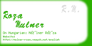 roza mulner business card